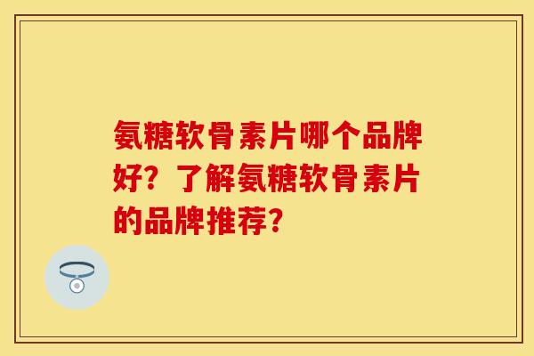 氨糖软骨素片哪个品牌好？了解氨糖软骨素片的品牌推荐？