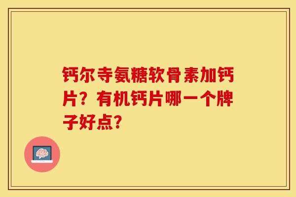 钙尔寺氨糖软骨素加钙片？有机钙片哪一个牌子好点？