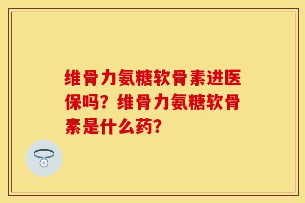 维骨力氨糖软骨素进医保吗？维骨力氨糖软骨素是什么药？