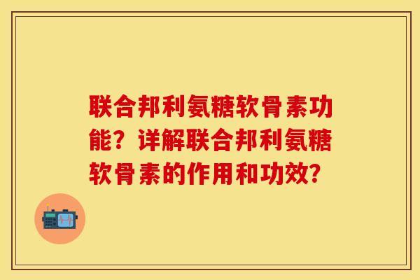 联合邦利氨糖软骨素功能？详解联合邦利氨糖软骨素的作用和功效？