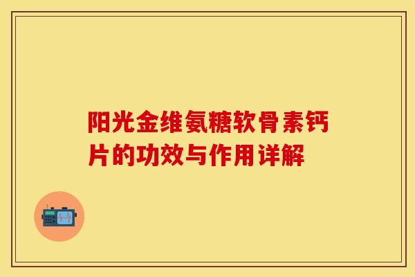 阳光金维氨糖软骨素钙片的功效与作用详解