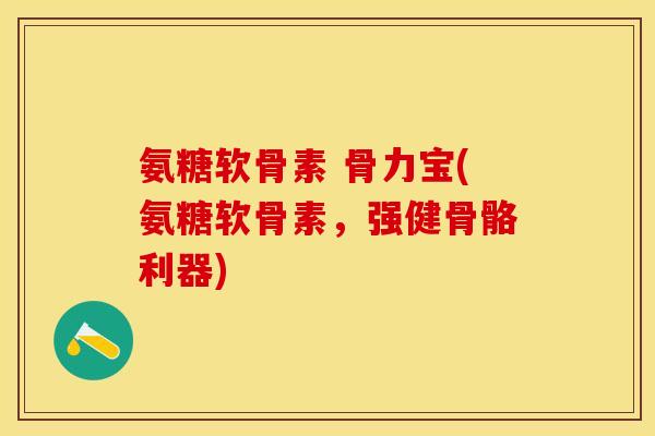 氨糖软骨素 骨力宝(氨糖软骨素，强健骨骼利器)
