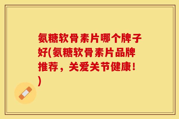 氨糖软骨素片哪个牌子好(氨糖软骨素片品牌推荐，关爱关节健康！)