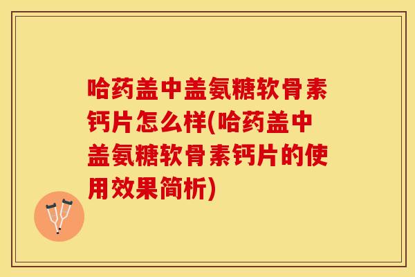 哈药盖中盖氨糖软骨素钙片怎么样(哈药盖中盖氨糖软骨素钙片的使用效果简析)-第1张图片-关节保镖