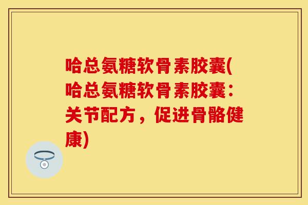 哈总氨糖软骨素胶囊(哈总氨糖软骨素胶囊：关节配方，促进骨骼健康)