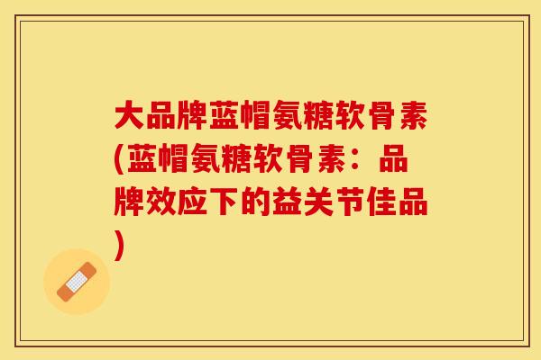 大品牌蓝帽氨糖软骨素(蓝帽氨糖软骨素：品牌效应下的益关节佳品)