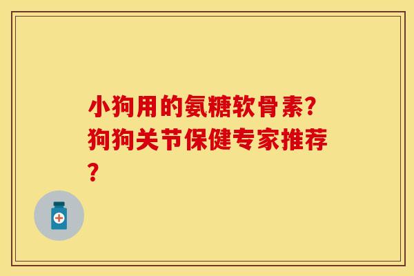 小狗用的氨糖软骨素?狗狗关节保健专家推荐?-第1张图片-关节保镖 小狗用的氨糖软骨素?狗狗关节保健专家推荐?-第1张图片-关节保镖
