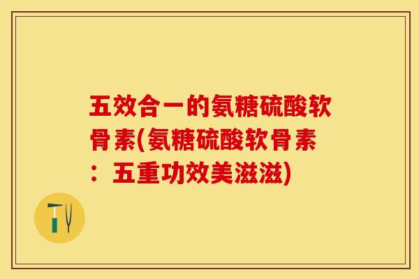 五效合一的氨糖硫酸软骨素(氨糖硫酸软骨素：五重功效美滋滋)