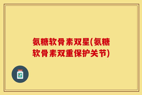 氨糖软骨素双星(氨糖软骨素双重保护关节)