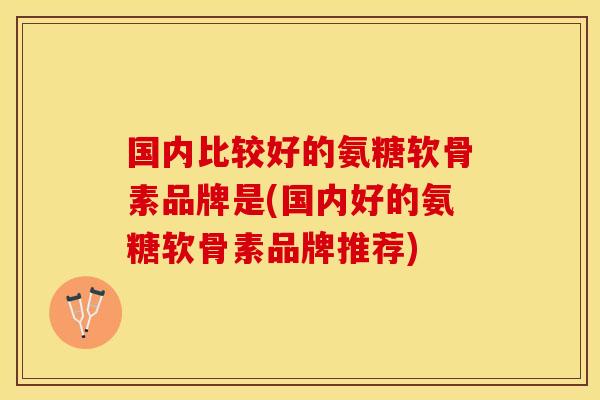 国内比较好的氨糖软骨素品牌是(国内好的氨糖软骨素品牌推荐)