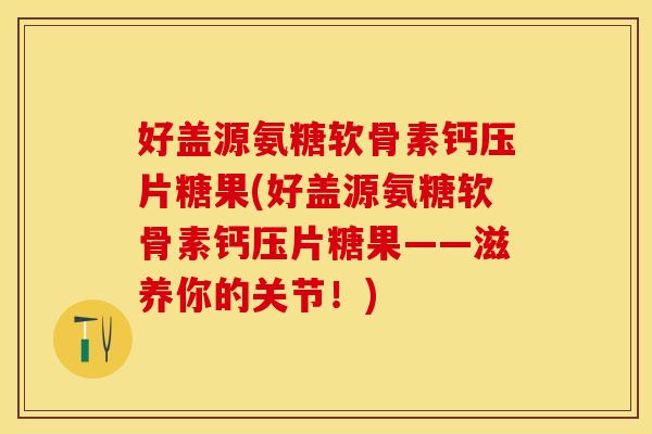 好盖源氨糖软骨素钙压片糖果(好盖源氨糖软骨素钙压片糖果——滋养你的关节！)-第1张图片-关节保镖