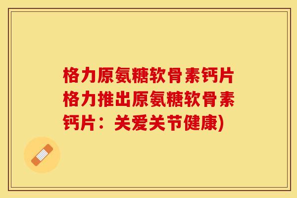格力原氨糖软骨素钙片格力推出原氨糖软骨素钙片：关爱关节健康)