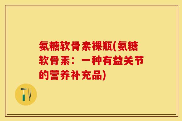 氨糖软骨素裸瓶(氨糖软骨素：一种有益关节的营养补充品)