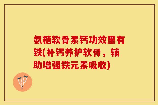 氨糖软骨素钙功效里有铁(补钙养护软骨，辅助增强铁元素吸收)-第1张图片-关节保镖