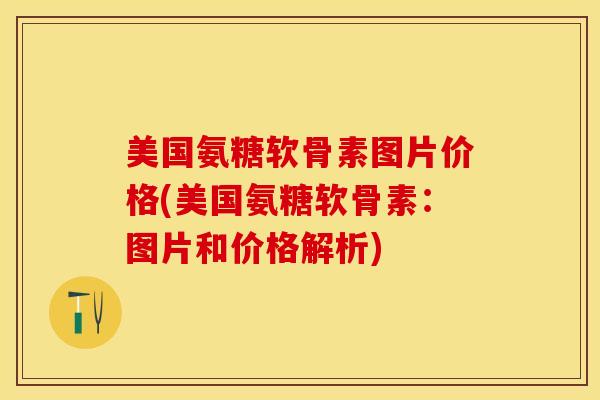 美国氨糖软骨素图片价格(美国氨糖软骨素：图片和价格解析)