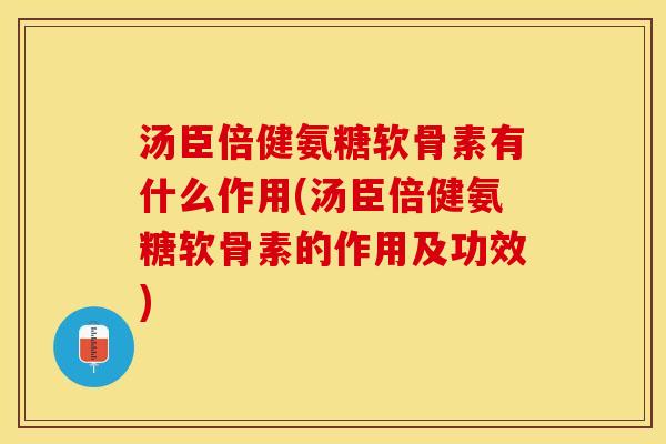 汤臣倍健氨糖软骨素有什么作用(汤臣倍健氨糖软骨素的作用及功效)