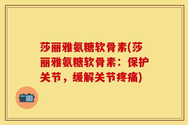 莎丽雅氨糖软骨素(莎丽雅氨糖软骨素：保护关节，缓解关节疼痛)
