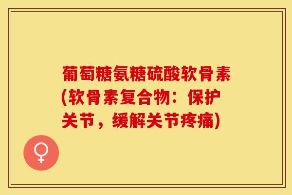 葡萄糖氨糖硫酸软骨素(软骨素复合物：保护关节，缓解关节疼痛)