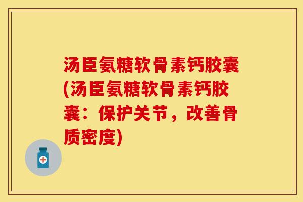 汤臣氨糖软骨素钙胶囊(汤臣氨糖软骨素钙胶囊：保护关节，改善骨质密度)