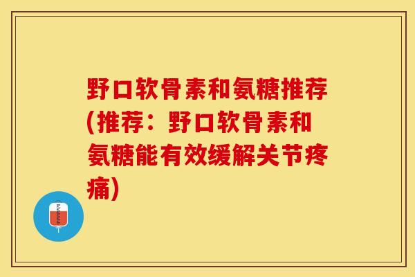 野口软骨素和氨糖推荐(推荐：野口软骨素和氨糖能有效缓解关节疼痛)