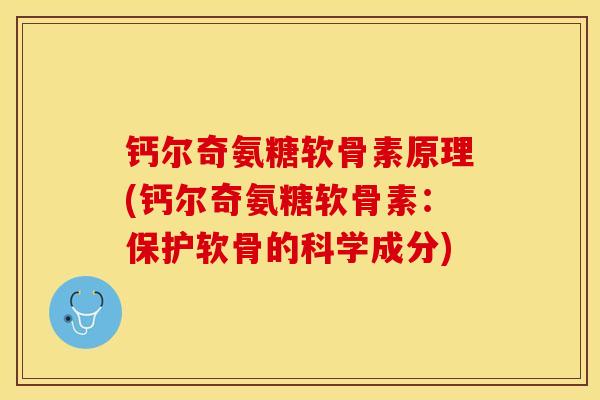 钙尔奇氨糖软骨素原理(钙尔奇氨糖软骨素：保护软骨的科学成分)