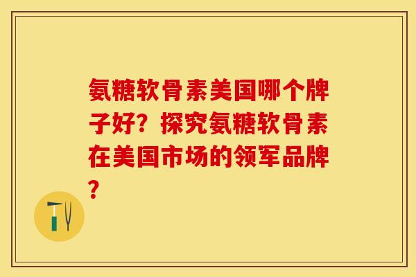 氨糖软骨素美国哪个牌子好?探究氨糖软骨素在美国市场的领军品牌?-第1张图片-关节保镖 氨糖软骨素美国哪个牌子好?探究氨糖软骨素在美国市场的领军品牌?-第1张图片-关节保镖
