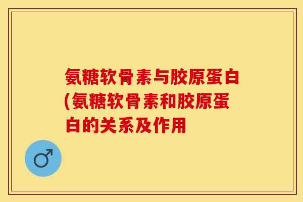 氨糖软骨素与胶原蛋白(氨糖软骨素和胶原蛋白的关系及作用-第1张图片-关节保镖