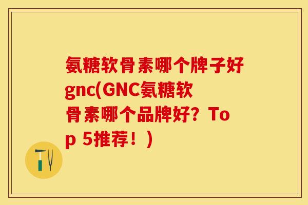 氨糖软骨素哪个牌子好gnc(GNC氨糖软骨素哪个品牌好？Top 5推荐！)