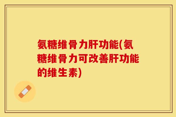 氨糖维骨力肝功能(氨糖维骨力可改善肝功能的维生素)