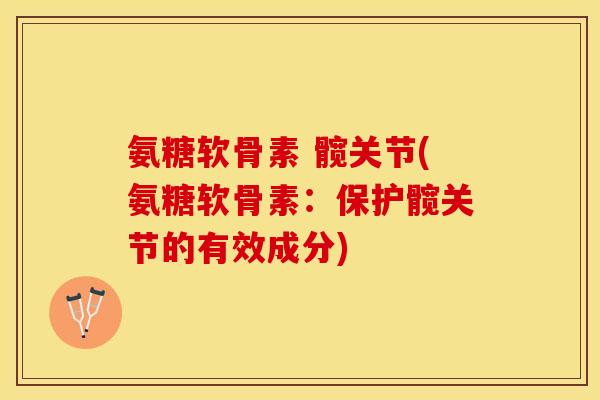 氨糖软骨素 髋关节(氨糖软骨素：保护髋关节的有效成分)-第1张图片-关节保镖