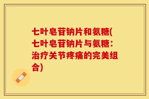 七叶皂苷钠片和氨糖(七叶皂苷钠片与氨糖：治疗关节疼痛的完美组合)