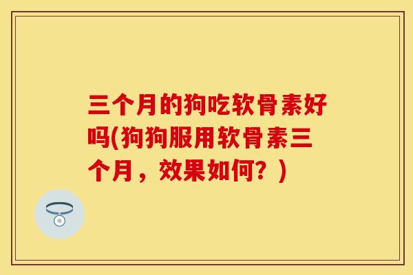 三个月的狗吃软骨素好吗(狗狗服用软骨素三个月，效果如何？)