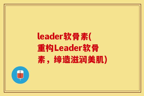 leader软骨素(重构Leader软骨素，缔造滋润美肌)