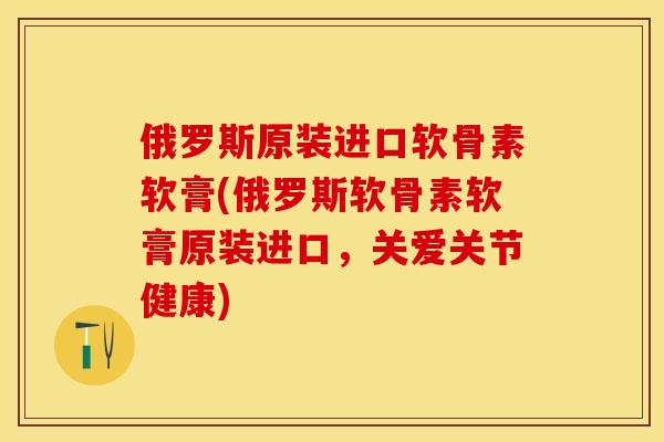 俄罗斯原装进口软骨素软膏(俄罗斯软骨素软膏原装进口，关爱关节健康)