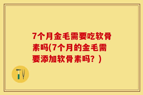 7个月金毛需要吃软骨素吗(7个月的金毛需要添加软骨素吗？)