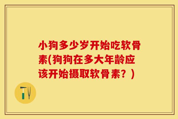 小狗多少岁开始吃软骨素(狗狗在多大年龄应该开始摄取软骨素？)