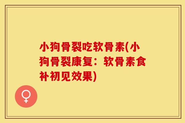 小狗骨裂吃软骨素(小狗骨裂康复：软骨素食补初见效果)