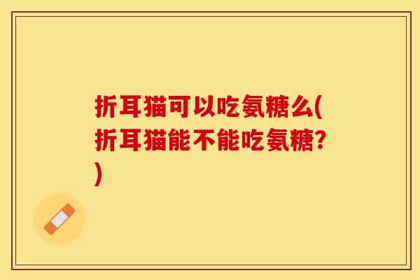 折耳猫可以吃氨糖么(折耳猫能不能吃氨糖？)