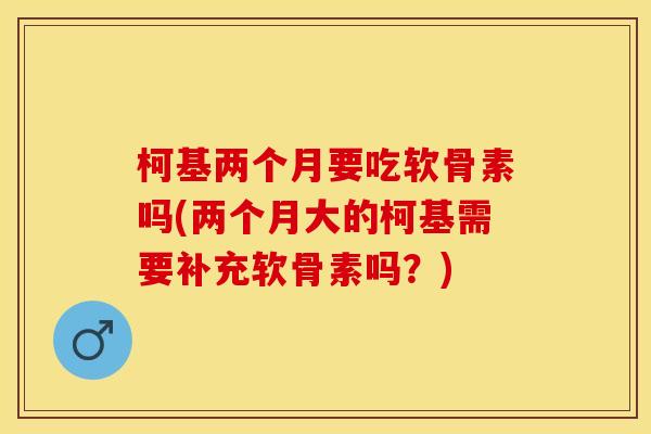柯基两个月要吃软骨素吗(两个月大的柯基需要补充软骨素吗？)