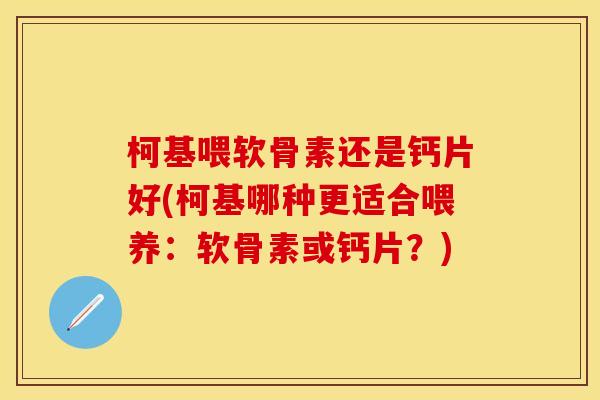 柯基喂软骨素还是钙片好(柯基哪种更适合喂养：软骨素或钙片？)
