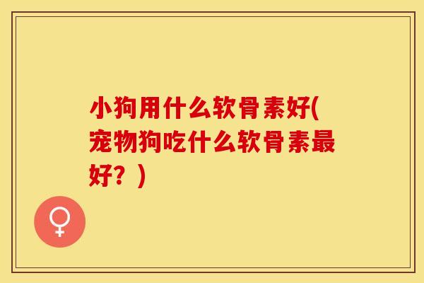 小狗用什么软骨素好(宠物狗吃什么软骨素最好？)