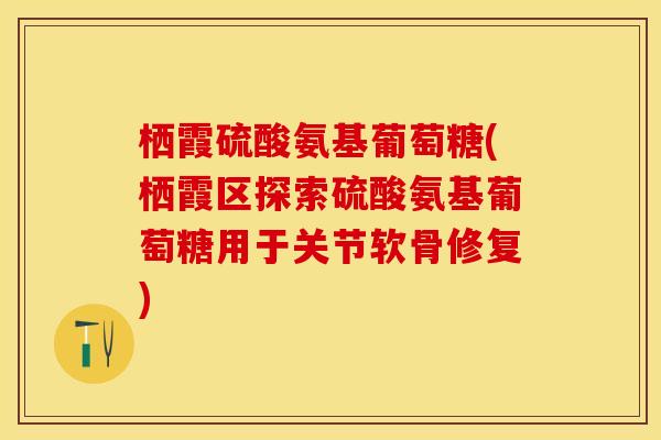 栖霞硫酸氨基葡萄糖(栖霞区探索硫酸氨基葡萄糖用于关节软骨修复)-第1张图片-关节保镖 栖霞硫酸氨基葡萄糖(栖霞区探索硫酸氨基葡萄糖用于关节软骨修复)-第1张图片-关节保镖