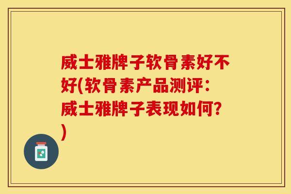 威士雅牌子软骨素好不好(软骨素产品测评：威士雅牌子表现如何？)