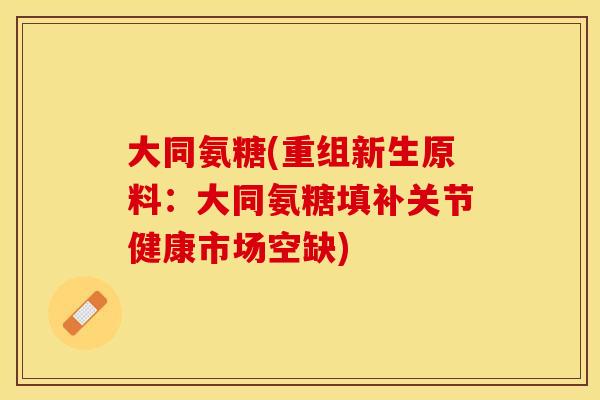 大同氨糖(重组新生原料：大同氨糖填补关节健康市场空缺)