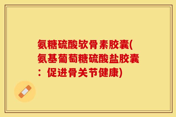 氨糖硫酸欤骨素胶囊(氨基葡萄糖硫酸盐胶囊：促进骨关节健康)