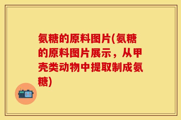 氨糖的原料图片(氨糖的原料图片展示，从甲壳类动物中提取制成氨糖)