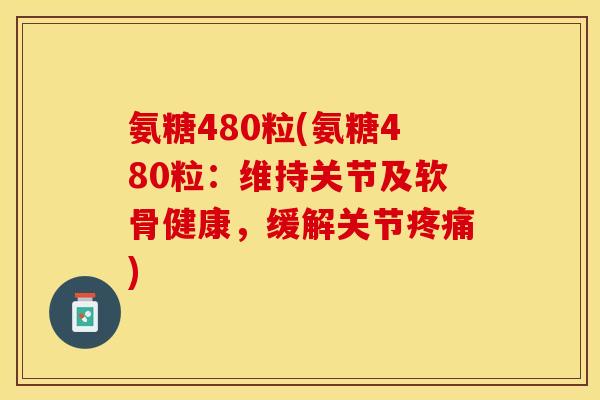氨糖480粒(氨糖480粒：维持关节及软骨健康，缓解关节疼痛)