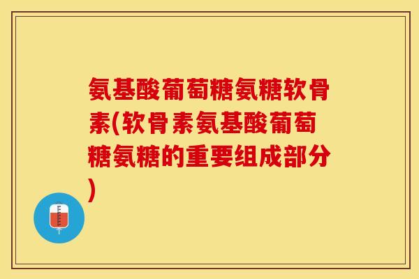 氨基酸葡萄糖氨糖软骨素(软骨素氨基酸葡萄糖氨糖的重要组成部分)