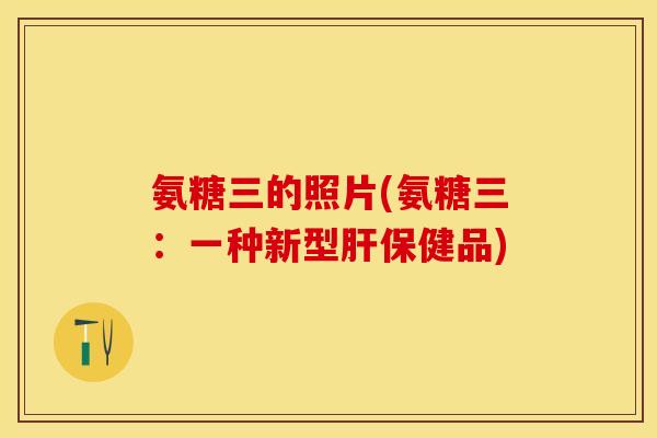 氨糖三的照片(氨糖三：一种新型肝保健品)