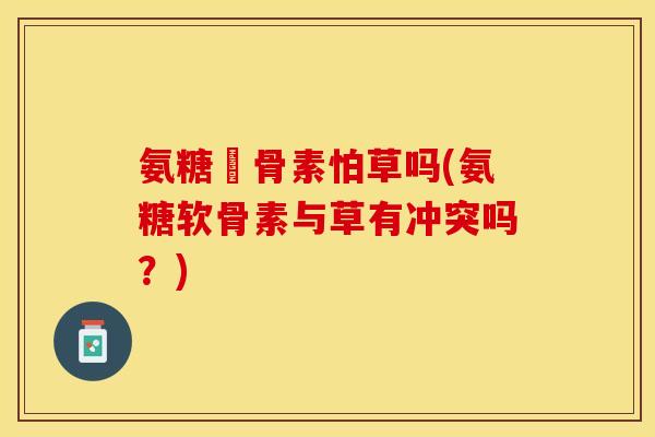 氨糖軟骨素怕草吗(氨糖软骨素与草有冲突吗？)